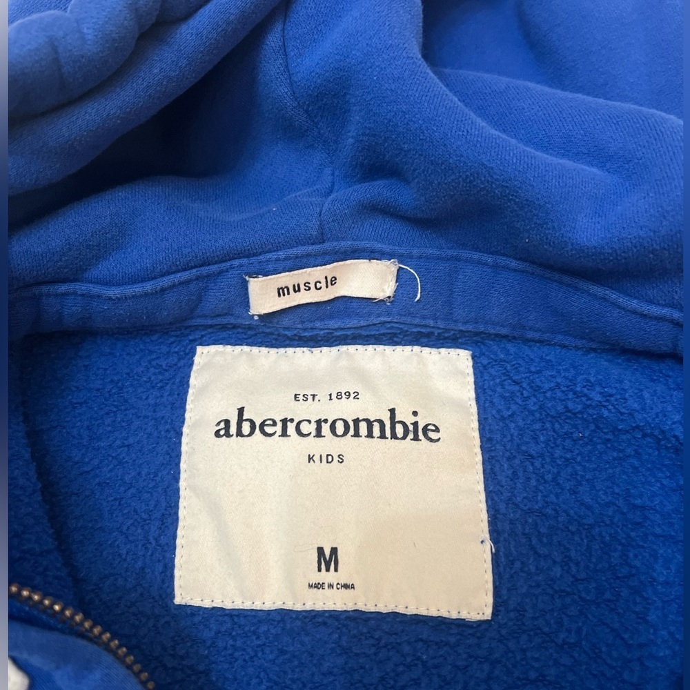 💙 Abercrombie Kids Blue Zip Up Jacket - Muscle Fit - Abercrombie & Fitch - Picture 5 of 7